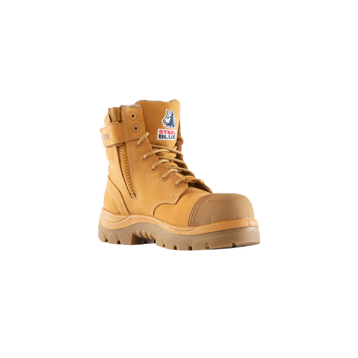Steel Blue Argyle Women's Lace Up Zip Side Safety Composite Boot with Scuff Cap (518579) - Image 3