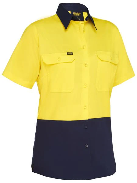 Bisley Women's Cool Lightweight Hi Vis Drill Shirt - (BL1895) - Image 5