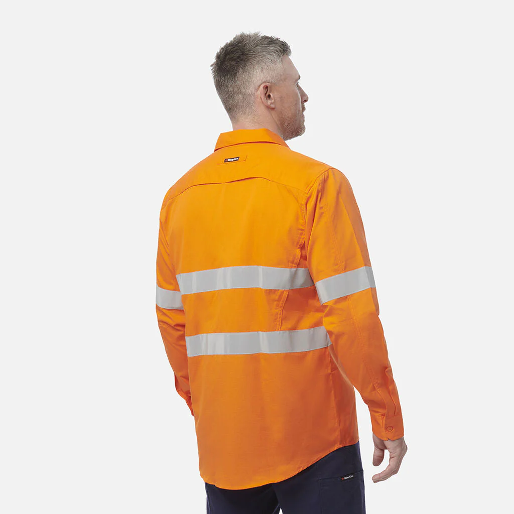 King Gee Workcool 2 Hi-Vis Reflective Long Sleeve Work Shirt (K54890) - Image 6