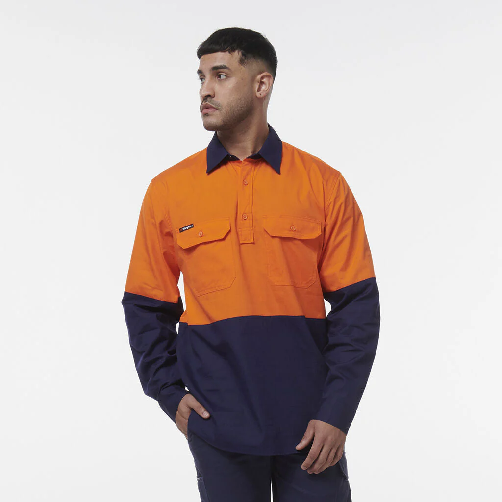 King Gee Workcool  Vented Closed Front Spliced Shirt (K54011) - Image 2