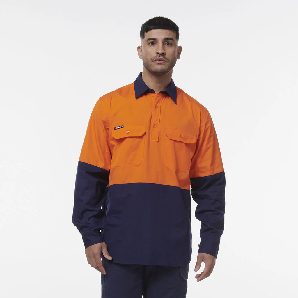 King Gee Workcool  Vented Closed Front Spliced Shirt (K54011) - Image 3