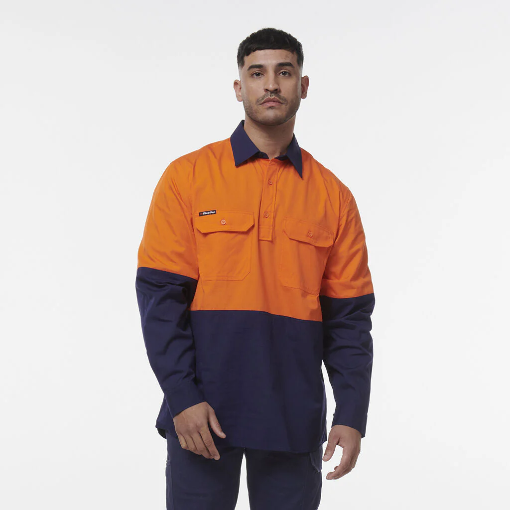 King Gee Workcool  Vented Closed Front Spliced Shirt (K54011) - Image 5