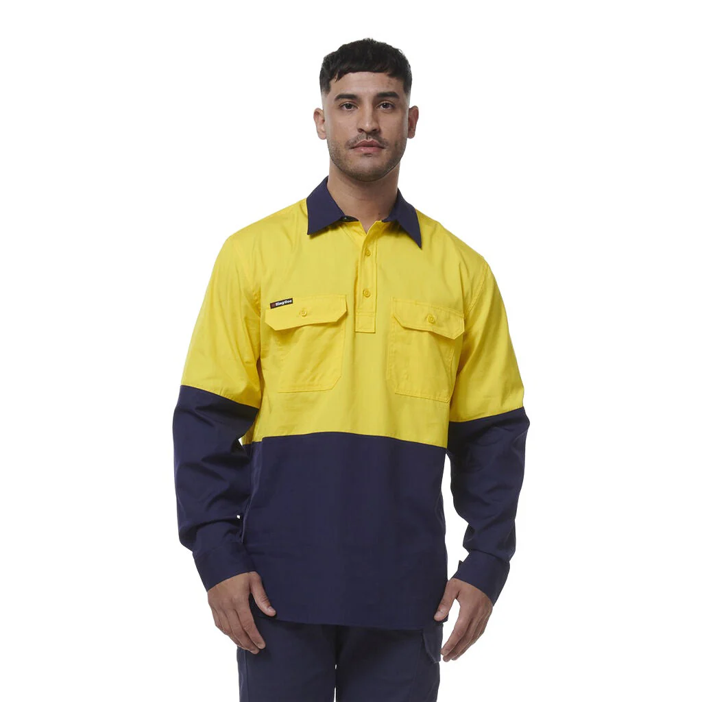 King Gee Workcool  Vented Closed Front Spliced Shirt (K54011) - Image 6