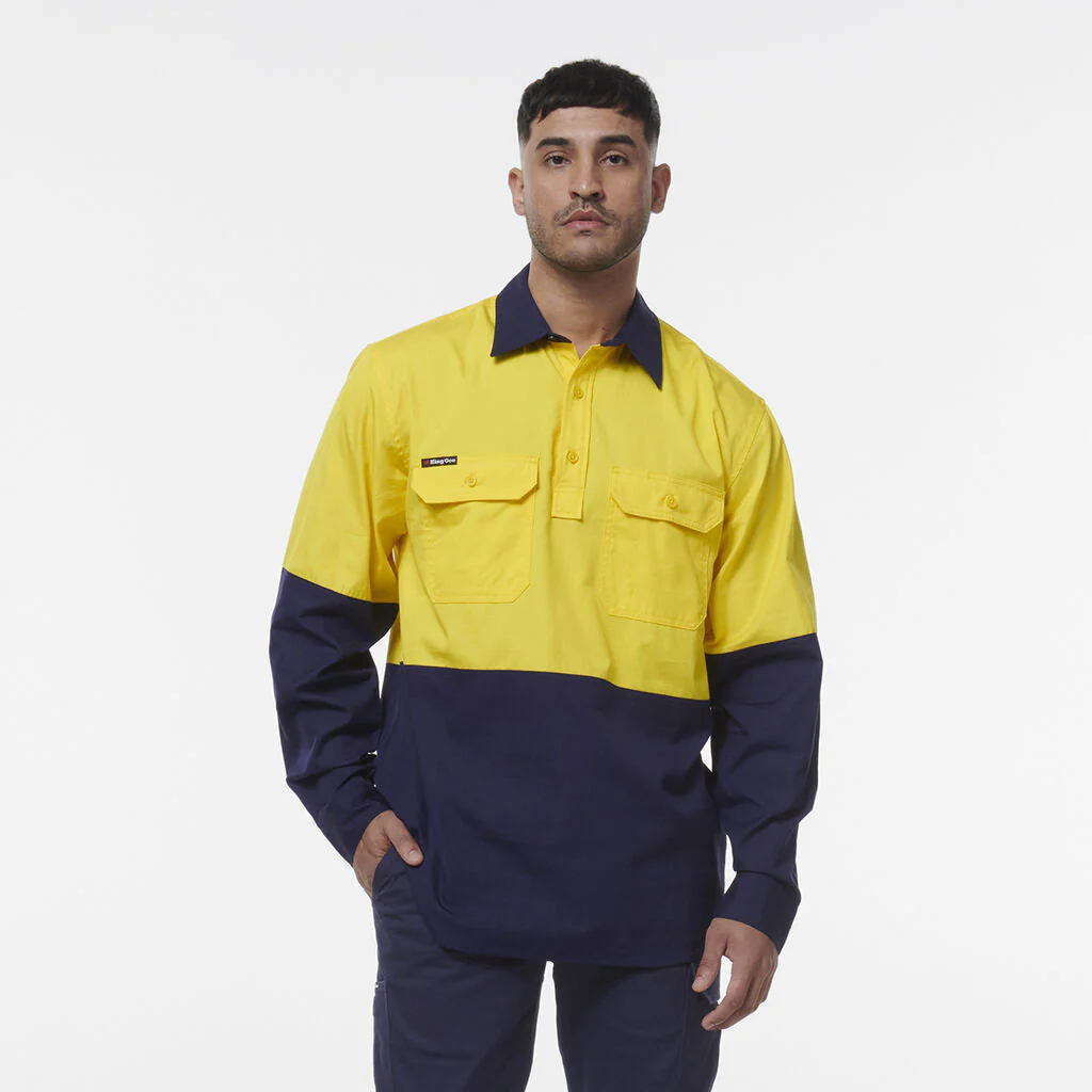 King Gee Workcool  Vented Closed Front Spliced Shirt (K54011) - Image 7