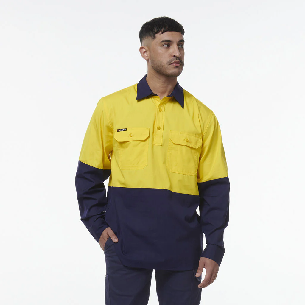 King Gee Workcool  Vented Closed Front Spliced Shirt (K54011) - Image 8